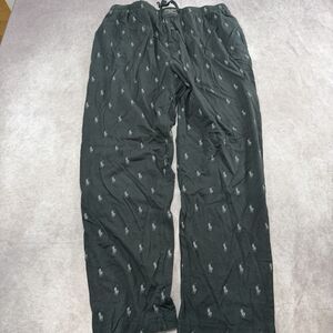 Polo Ralph Lauren Pants Men XL Black All Over Pony Jersey Sleep Pants Cotton